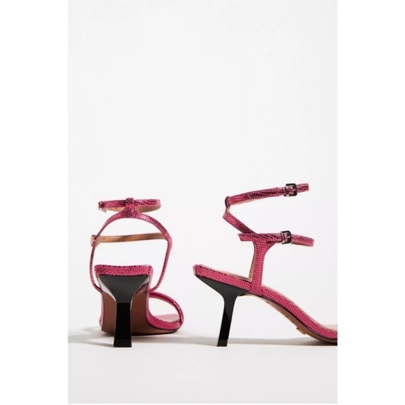 Anthropologie Vicenza Pink Metallic Strappy Heels Sandals EU 38 (US 7) NWT - Picture 2 of 5